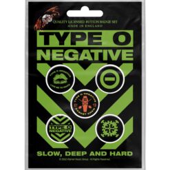 Type O Negative "Slow, Deep And Hard" Märgikomplekt / Badge set