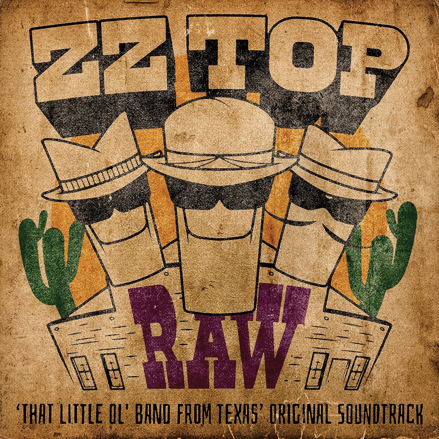 ZZ Top "Raw (That Little Ol' Band from Texas)" LP ORANGE