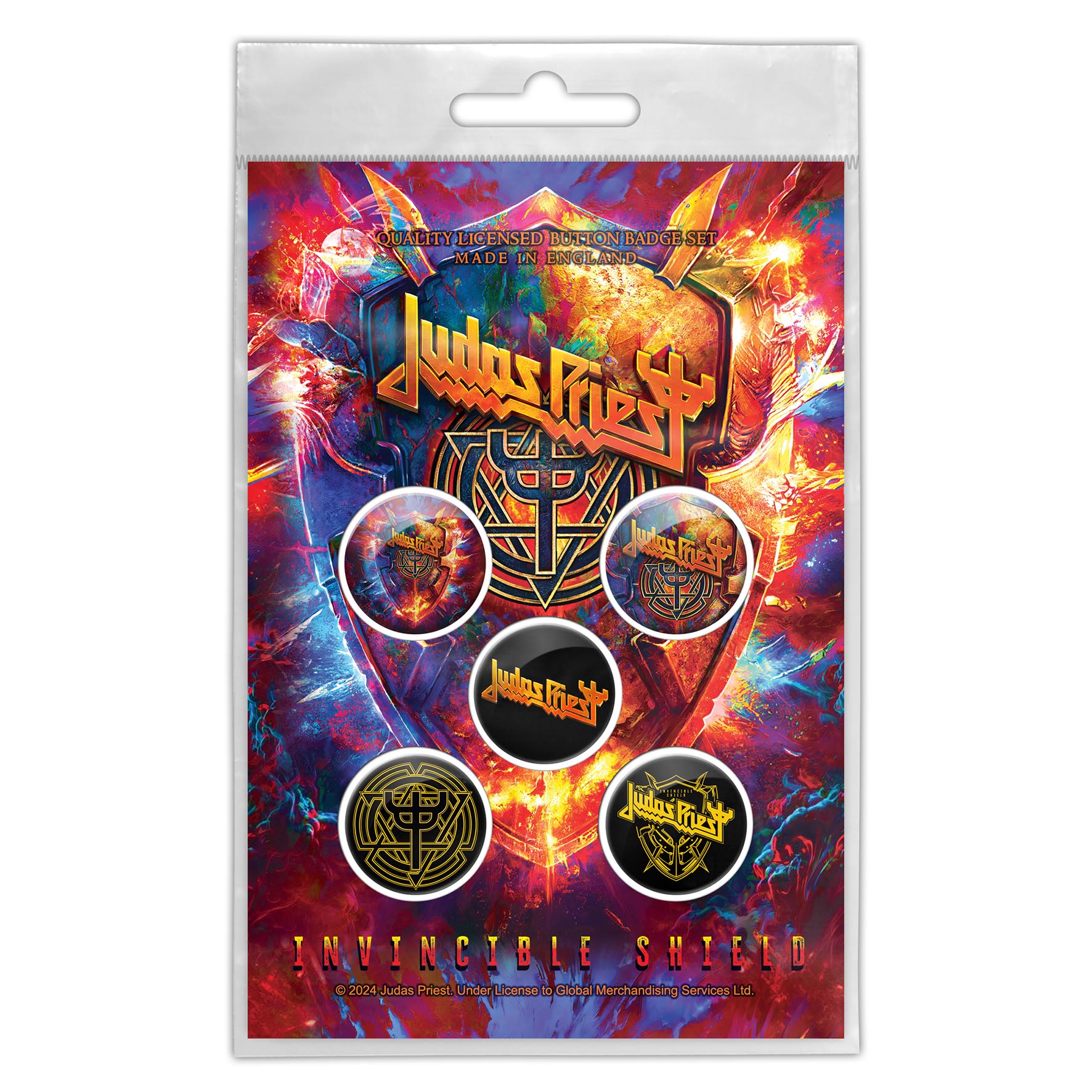 Judas Priest "Invincible Shield" Märgikomplekt / Badge set
