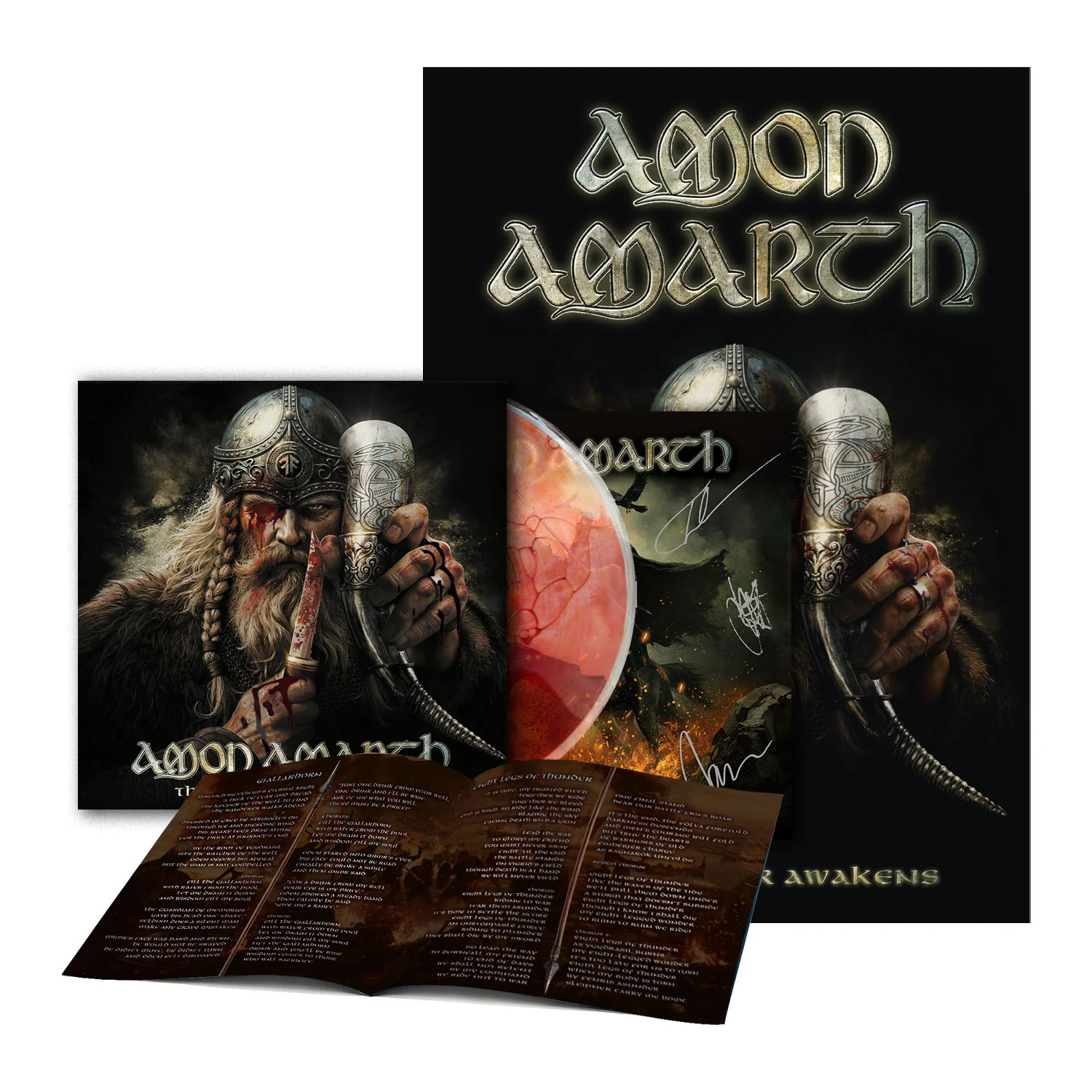 Amon Amarth "The Allfather Awakens" LP Blood-Filled Oden's Eye Liquid Vinyl (ETTETELLIMINE)